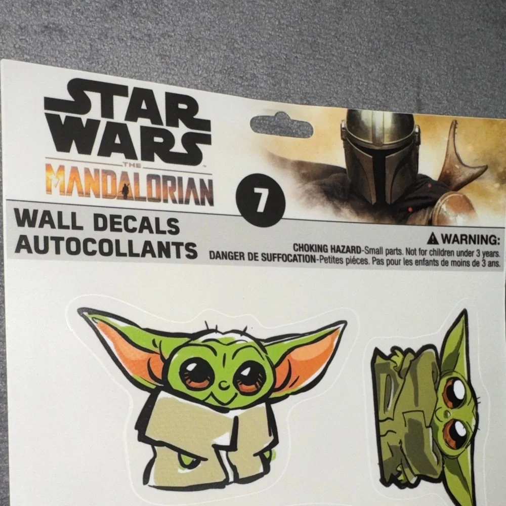Star Wars - Mandalorian The Child Wall Decals Set of 2 NWT